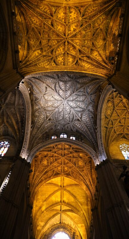 Inside of the Cathedral of Seville, Spain