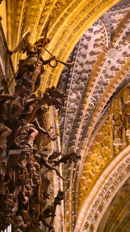 Inside of the Cathedral of Seville, Spain