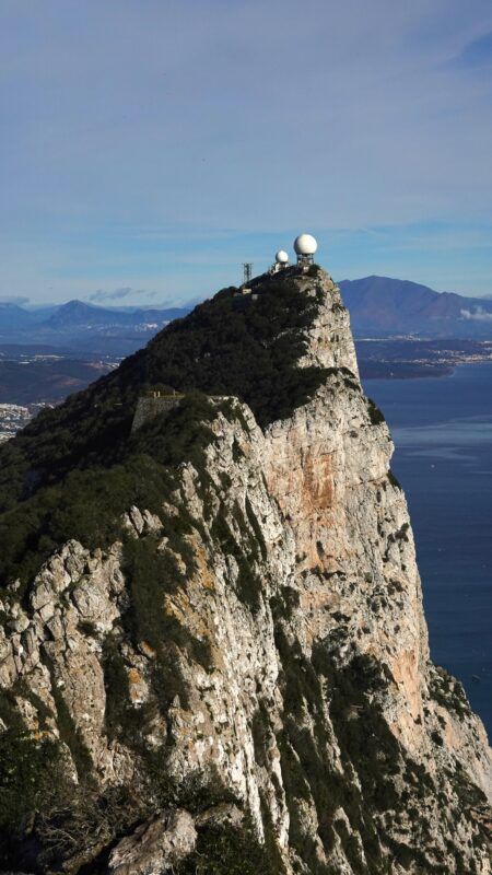 The Rock, view from the Skywalk in Gibraltar.