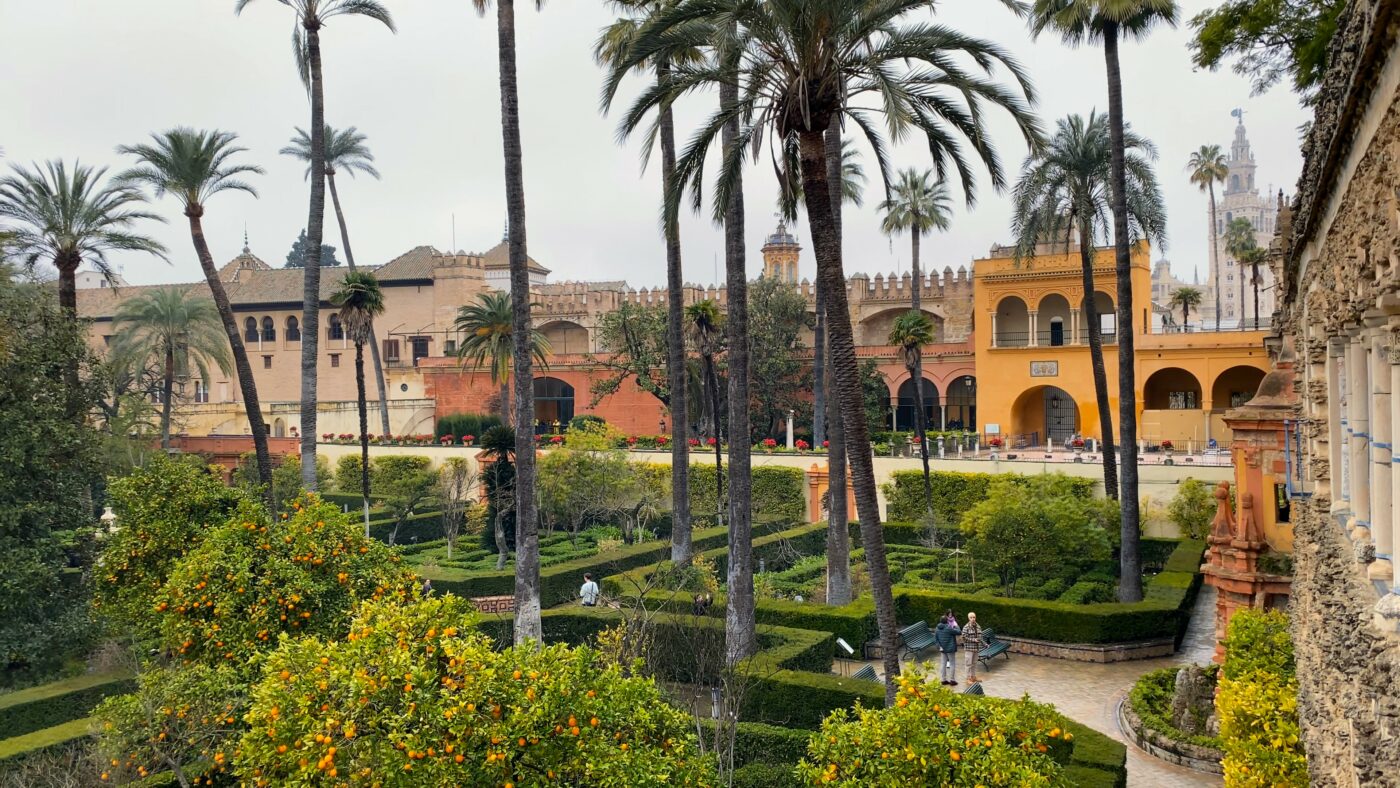 The garden at Real Alcázar, Seville, Spain