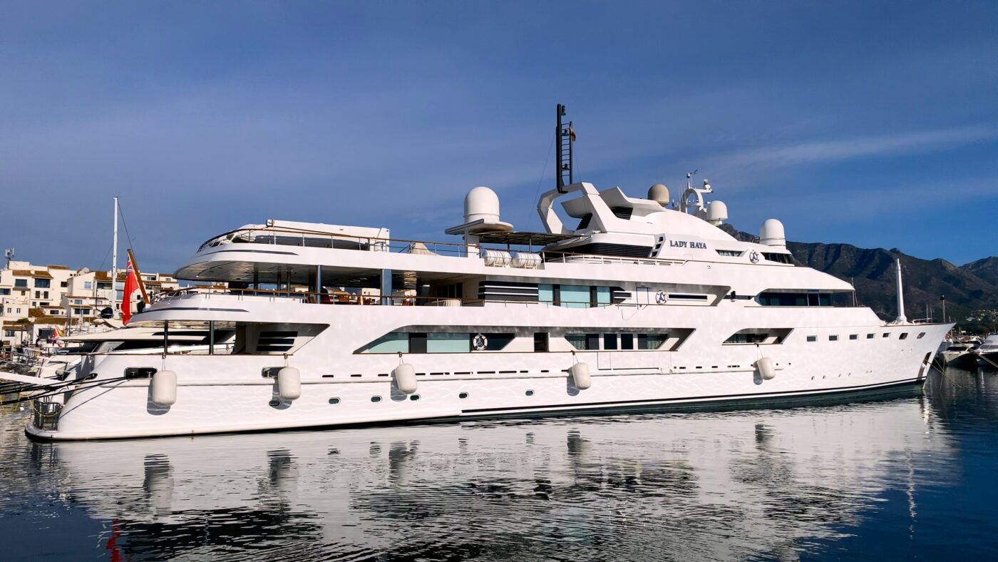 Luxe yachts at the famous marina Puerto Banús in Marbella. Spain
