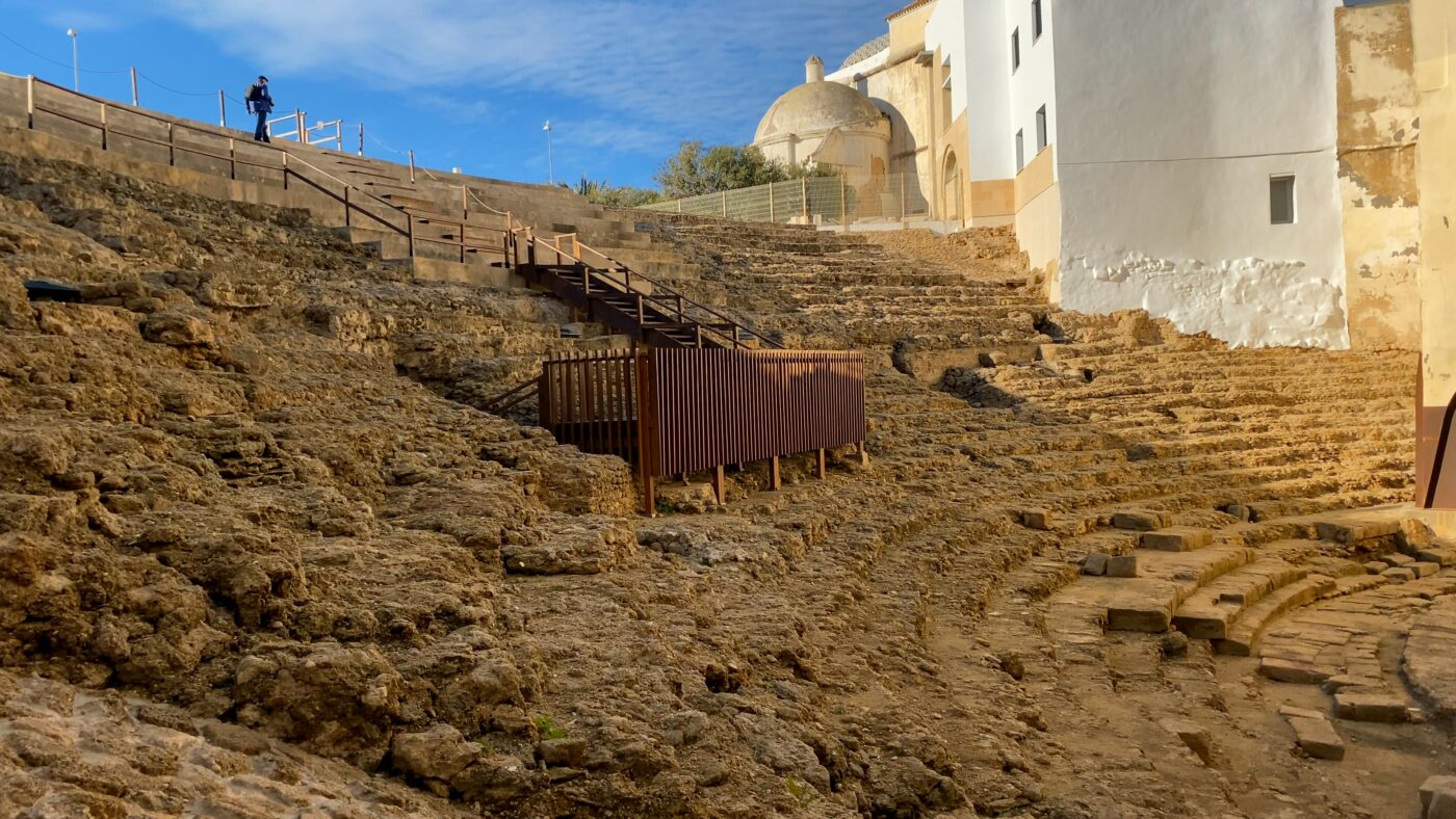 Tunnels of Roman Theatre, ancient archaeological site, Cádiz, Spain
