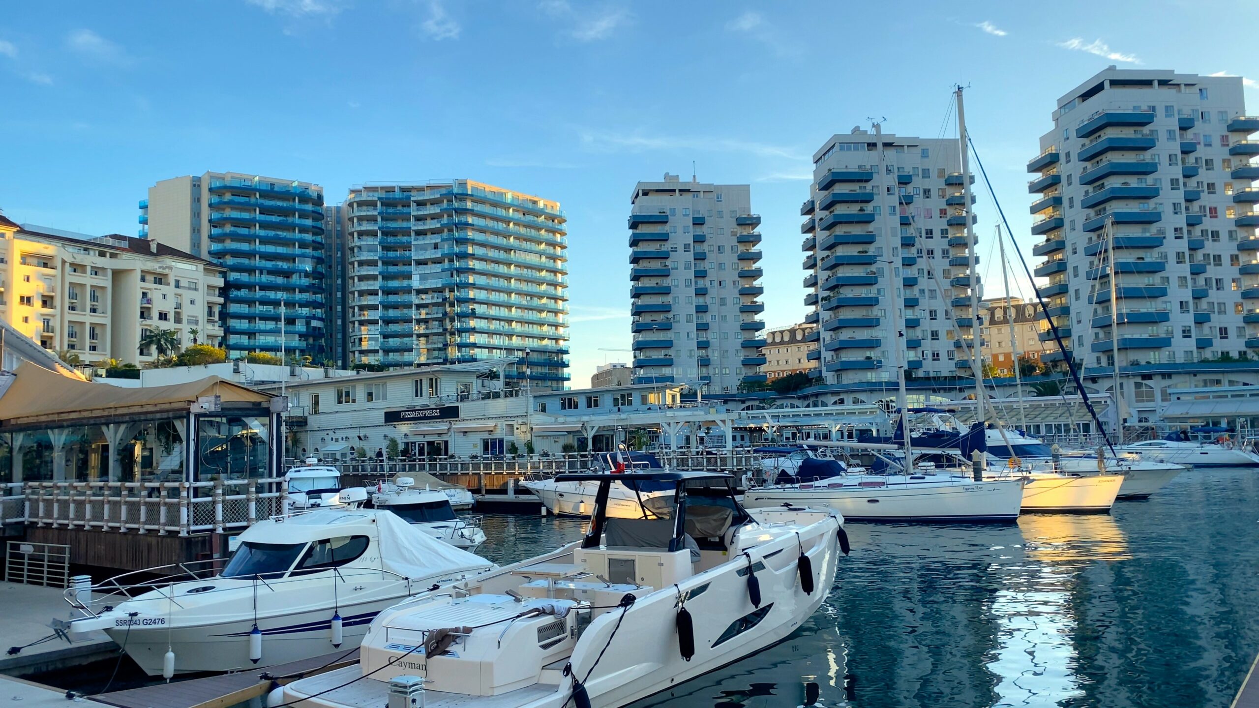 View of Ocean Village, Gibraltar.